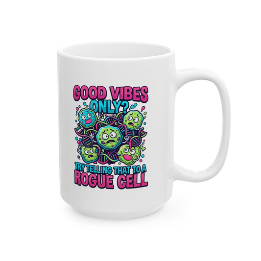 "Good Vibes Only" White Ceramic Mug