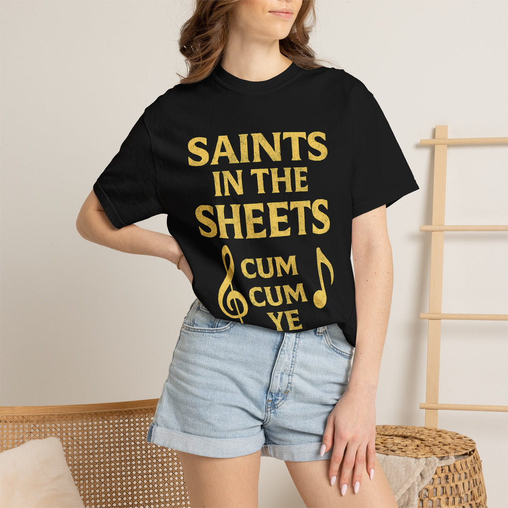 "Saints in the Sheets T-Shirt" Unisex Garment-Dyed T-shirt
