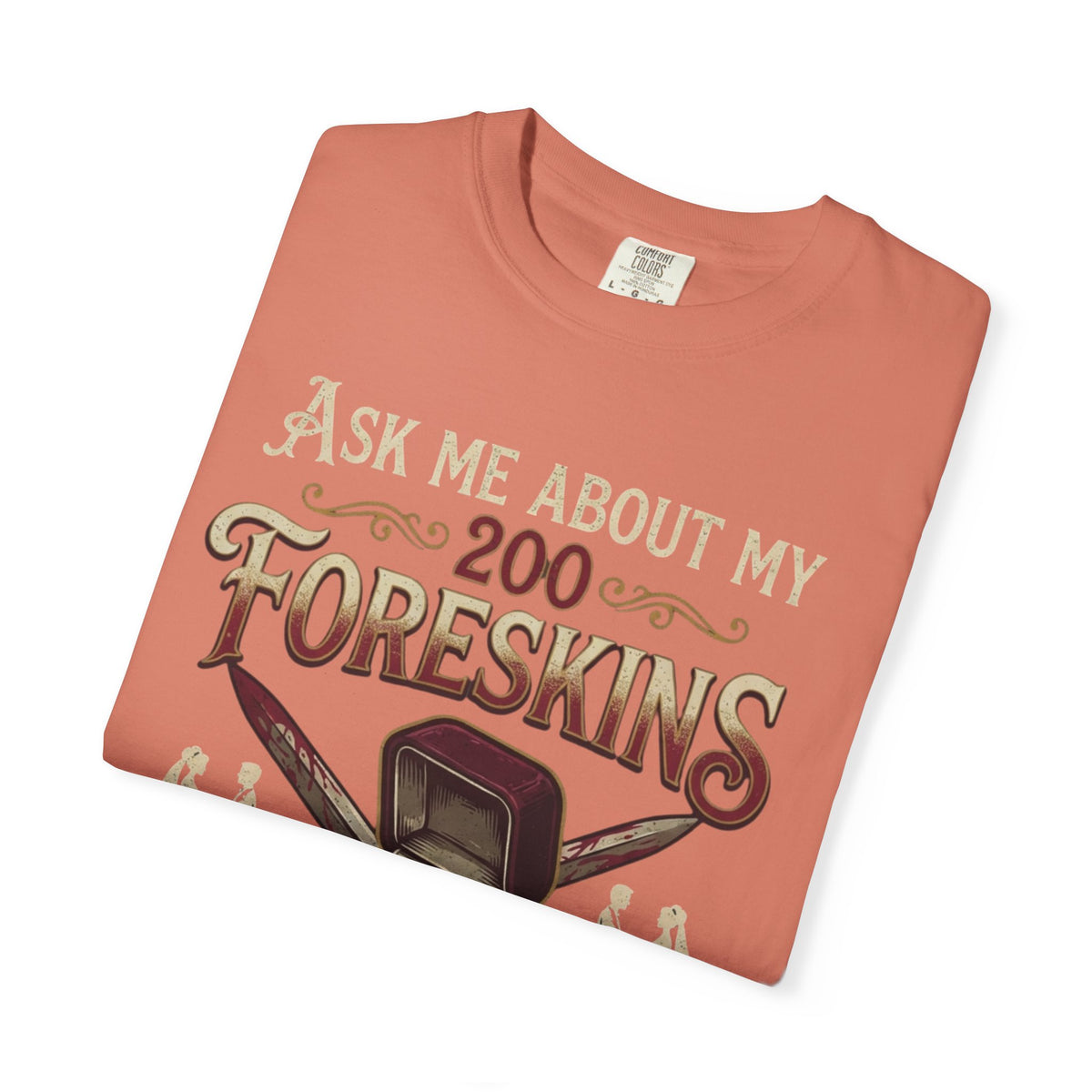 "Good Book Series 200 Foreskins" Unisex Garment-Dyed Tee