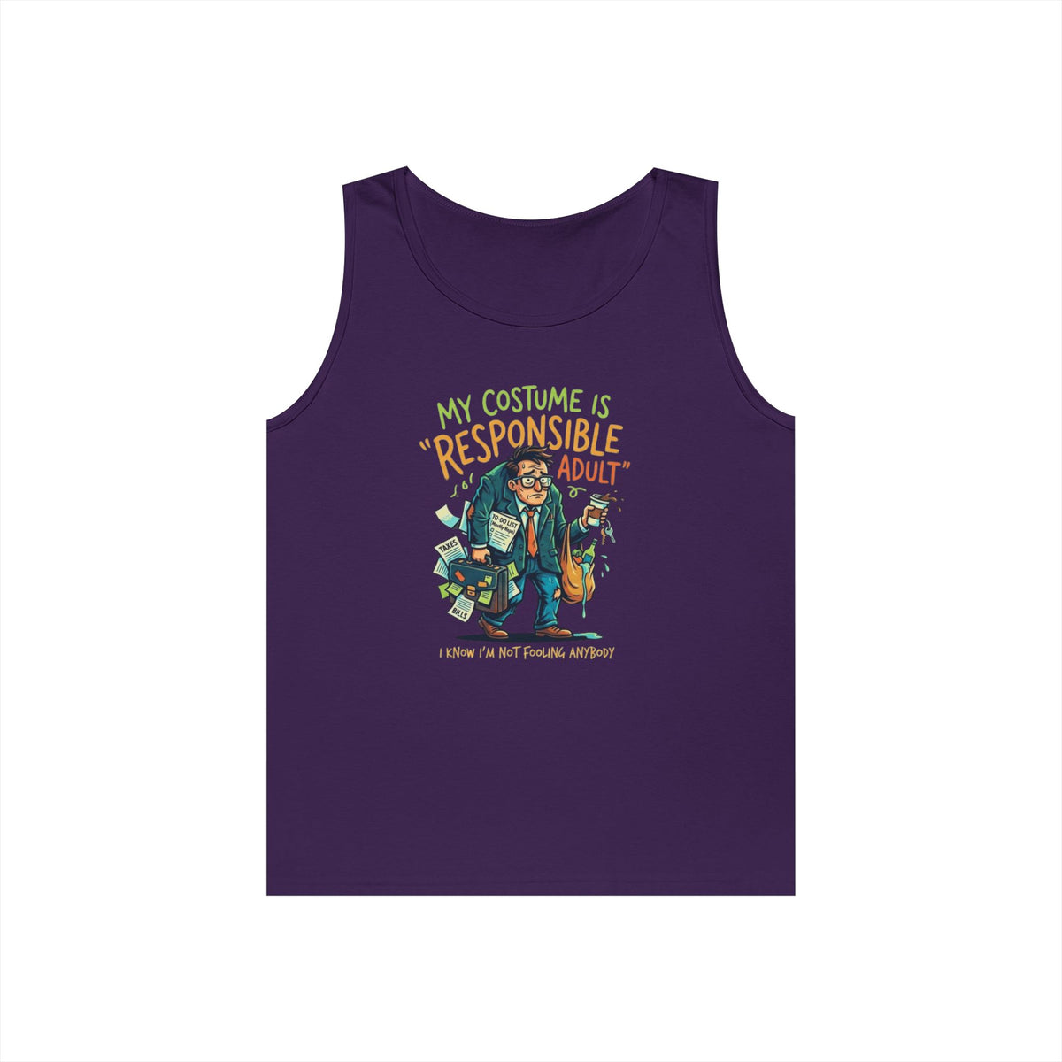 Color: Purple | Responsible Adult Costume Tank Top