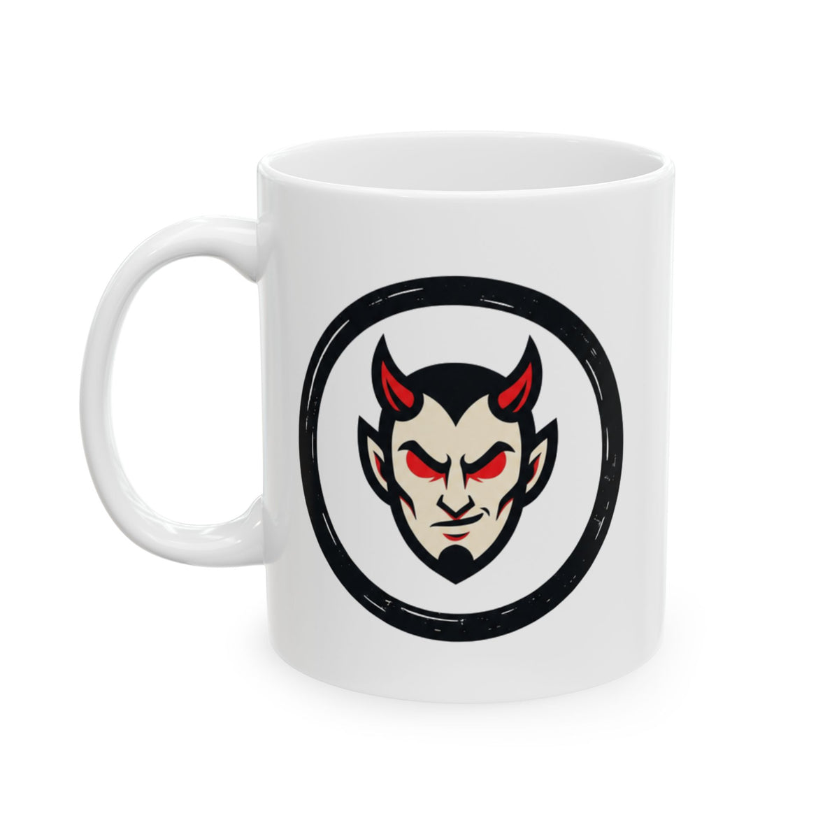 "Tallies to Hell" White Ceramic Mug — Graphic