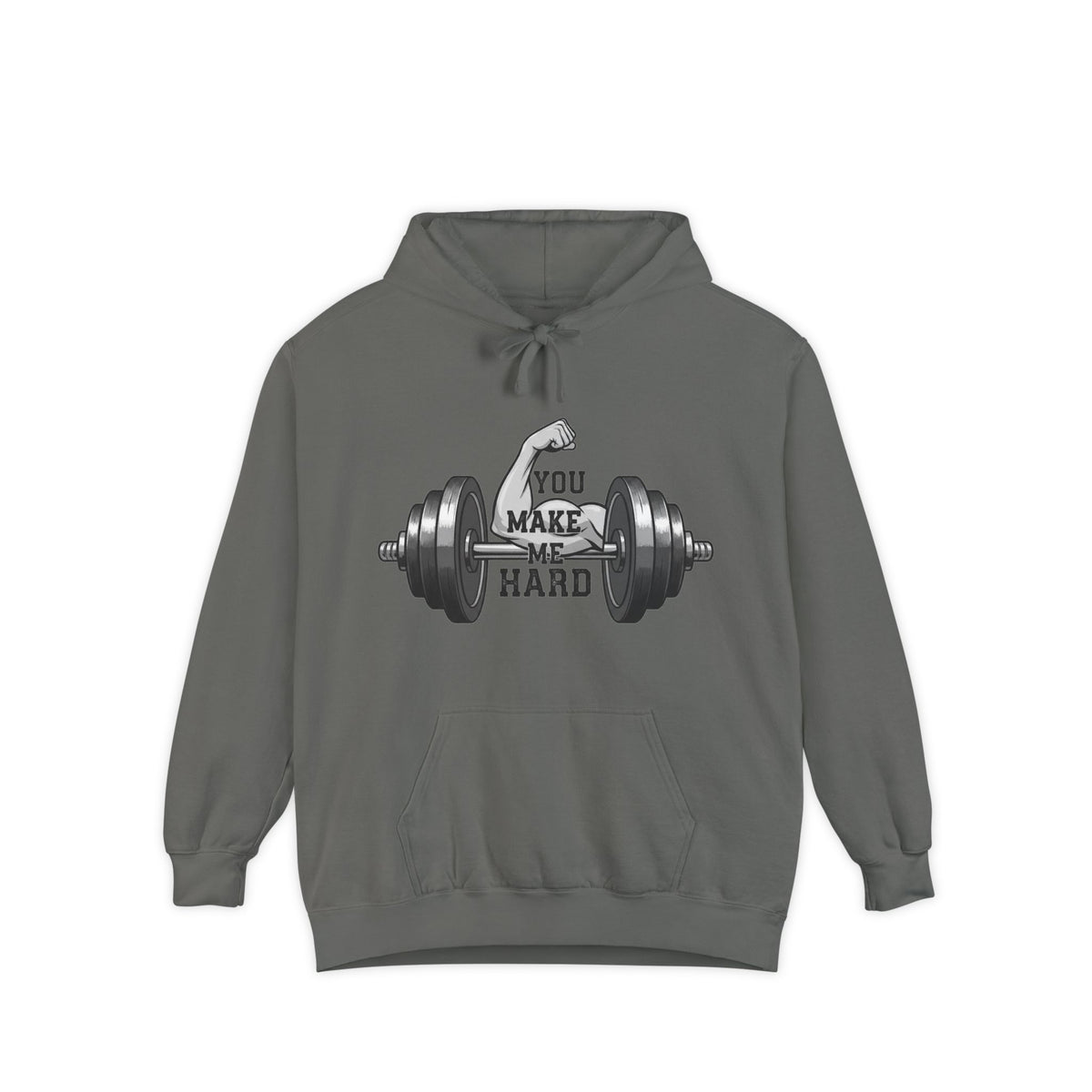Color: Grey | You Make Me Hard Tee | Garment-Dyed Hoodie — AttitudeShirts