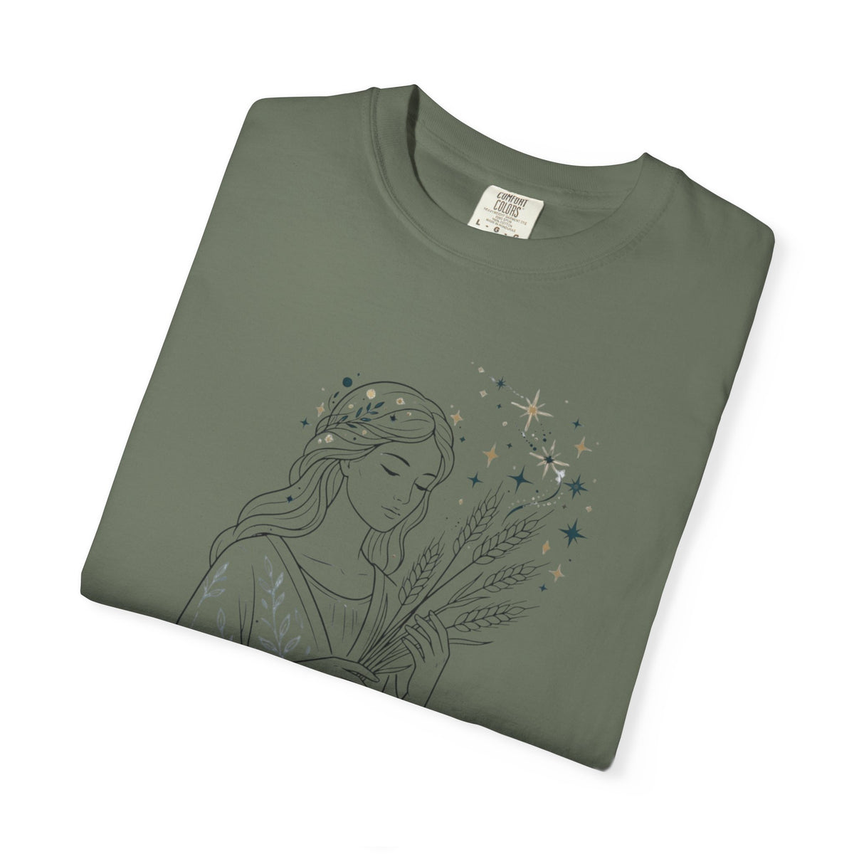 "Virgo The Wheat Maiden" Unisex Garment-Dyed Tee