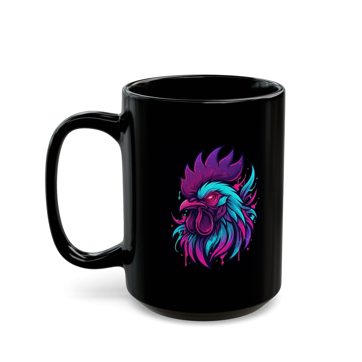 "Cock Teaser" Black Ceramic Mug — Graphic