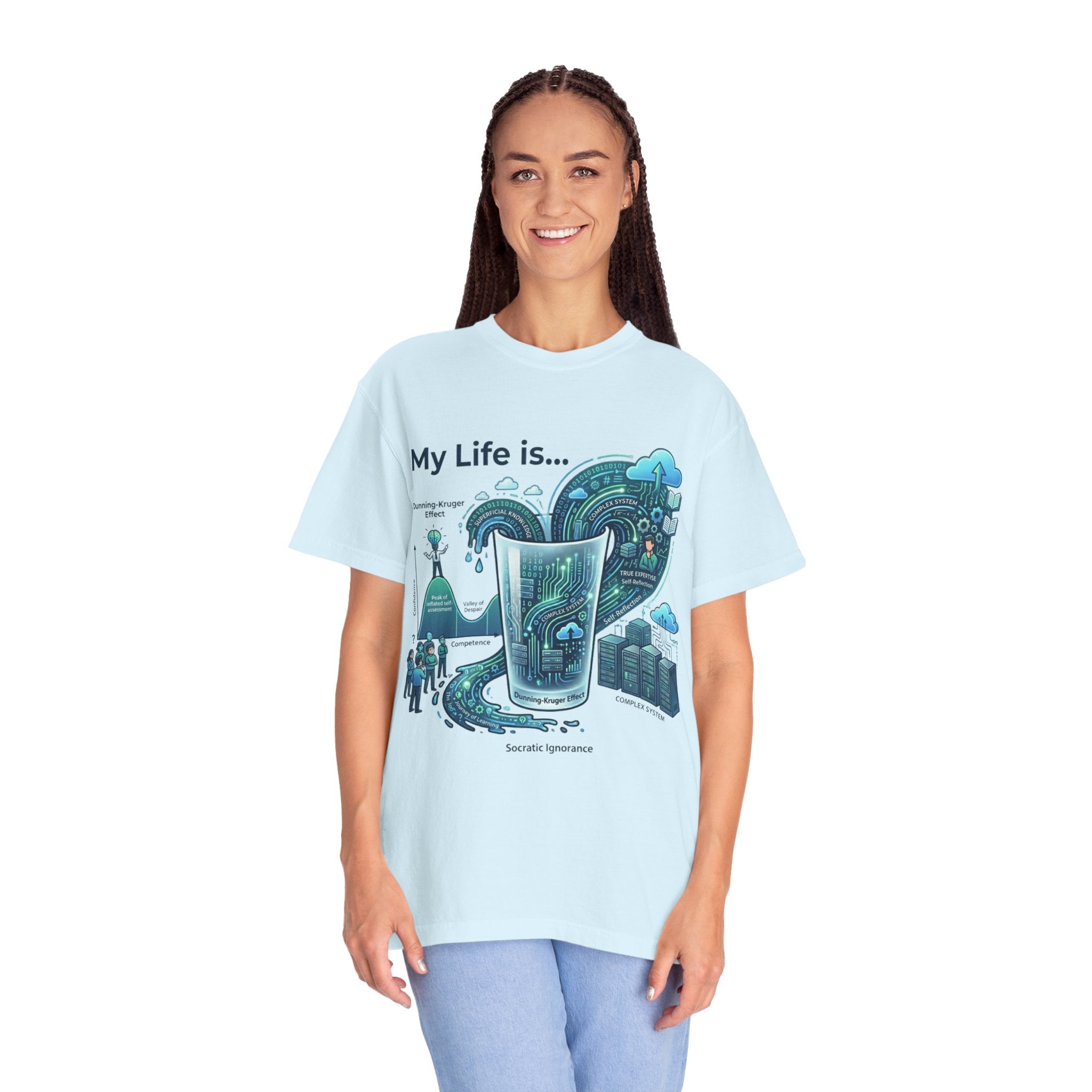"Dunning Kruger" Unisex Garment-Dyed T-shirt