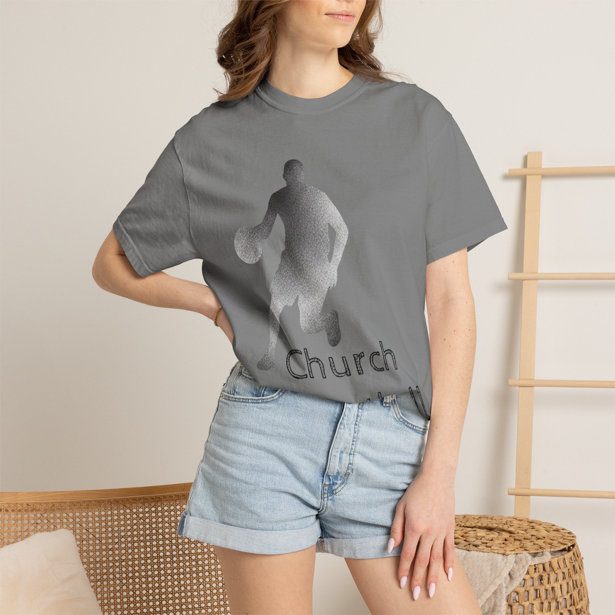 "Church Basketball: High Court" Unisex Garment-Dyed T-shirt
