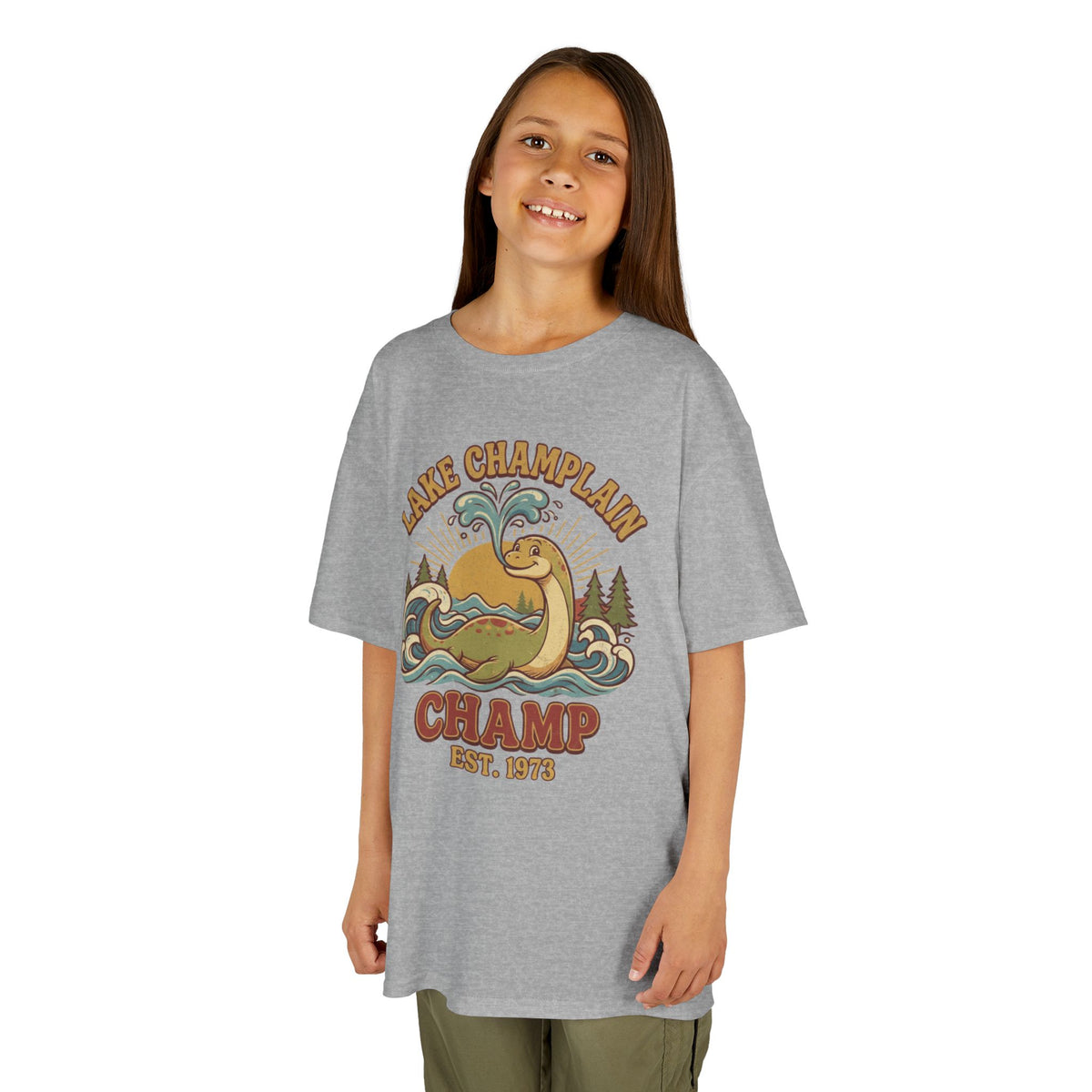Color: Sport Grey | Champ (Lake Champlain) Kids Tee