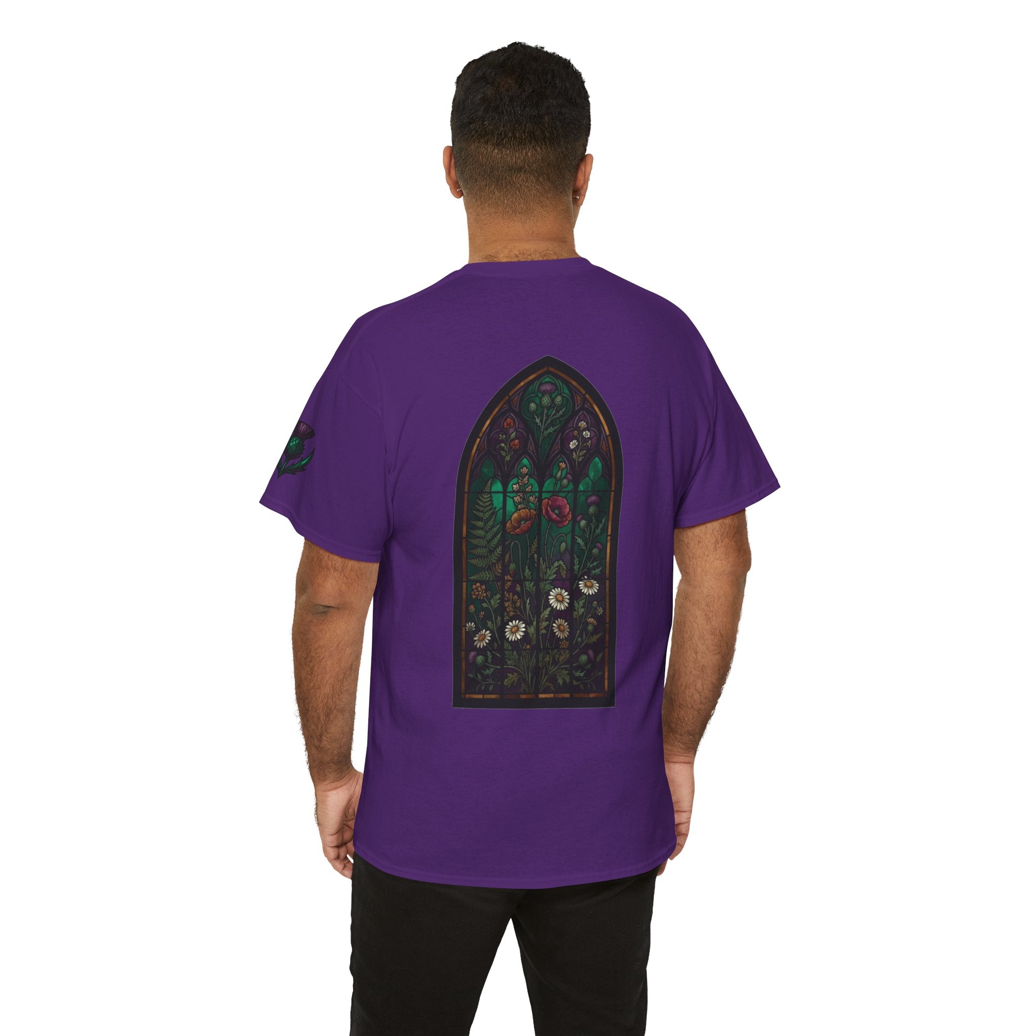 "Stained Glass Floral" Premium Graphic Tee