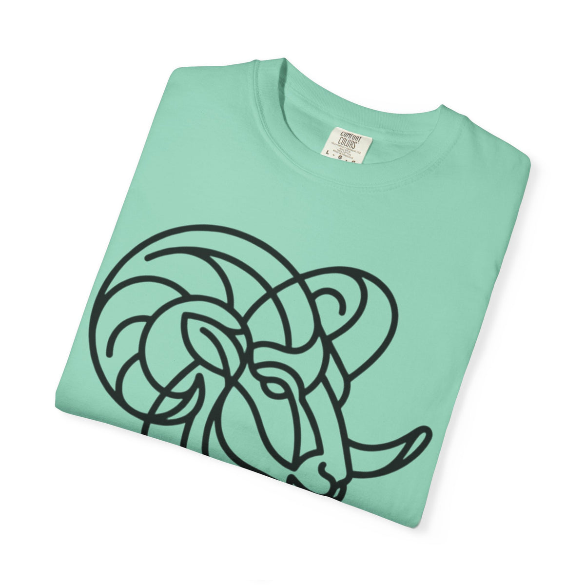 "Aries The Minimalist Ram" Unisex Garment-Dyed Tee