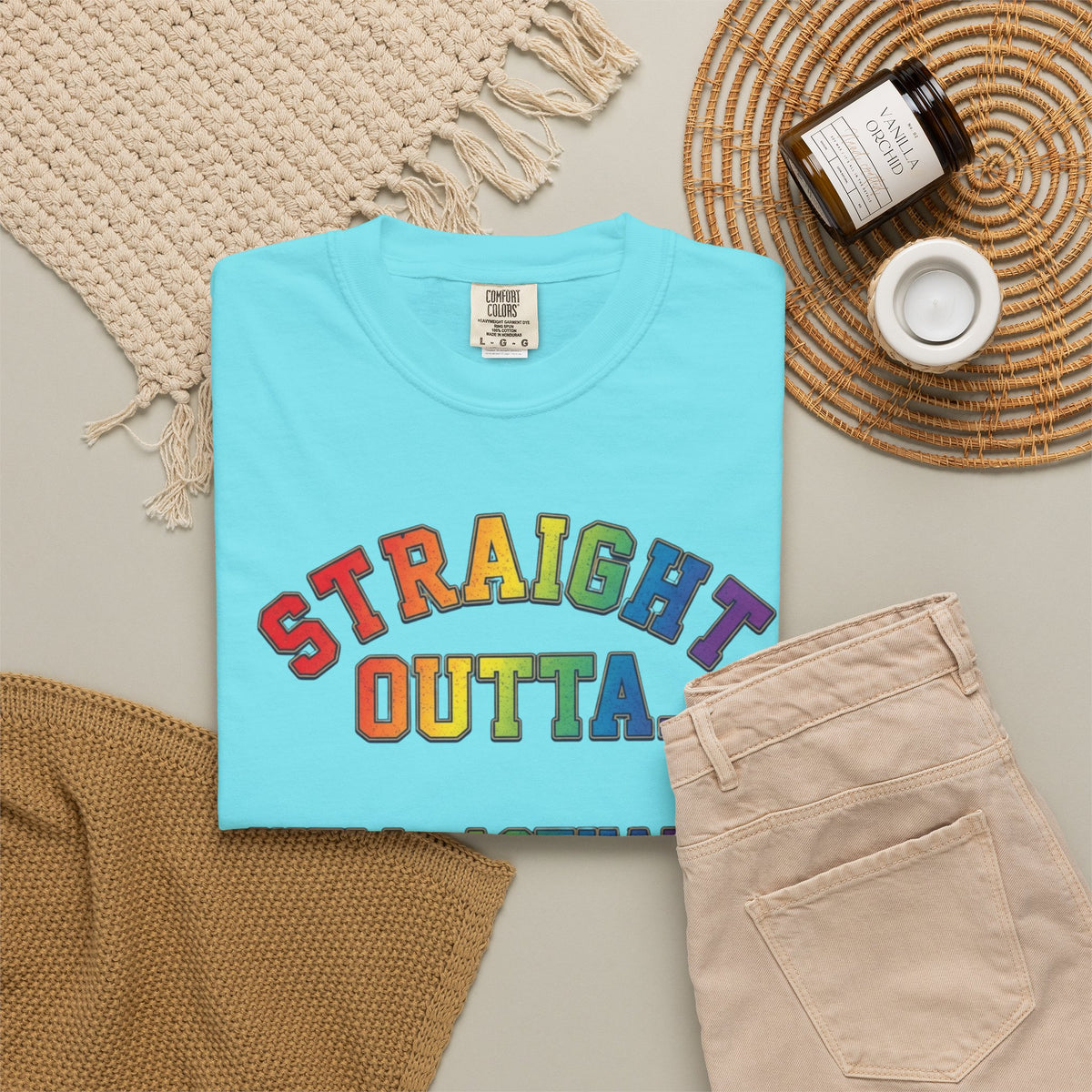 Straight Outta Not Even Unisex Garment-Dyed Tee