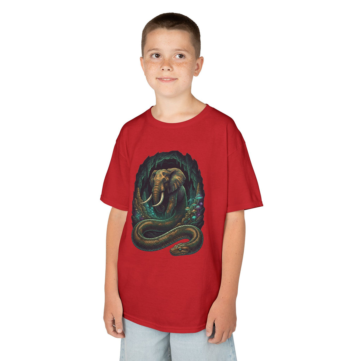 Color: Red | Grootslang (South African Mythology) Kids Tee