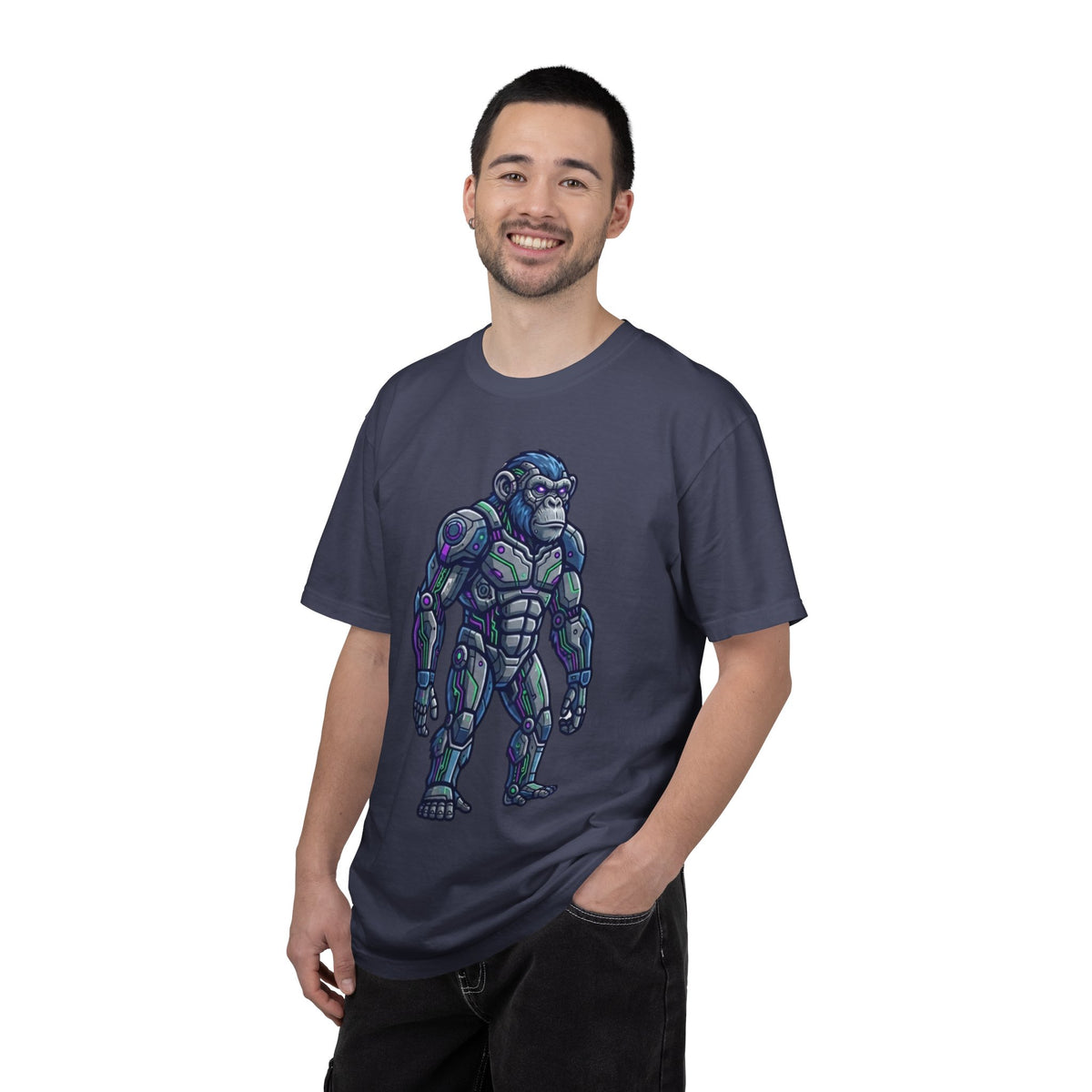 Color: Denim | Cyber Chimp Unisex Garment-Dyed Tee