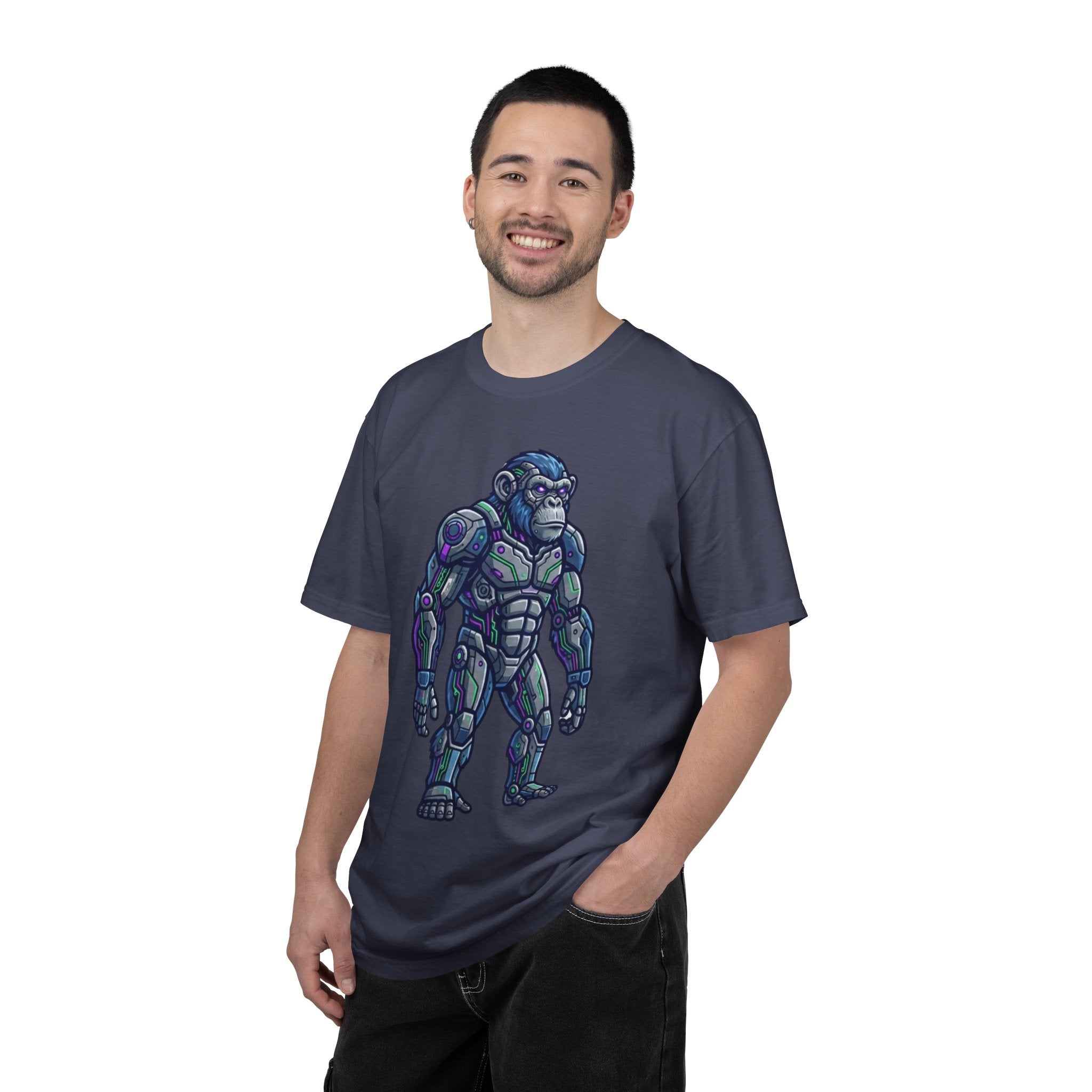 "Cyber Chimp" Unisex Garment-Dyed Tee
