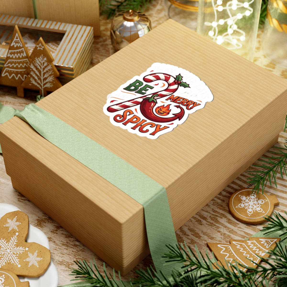 "May Your Days Be Merry and Spicy" Sticker — Main