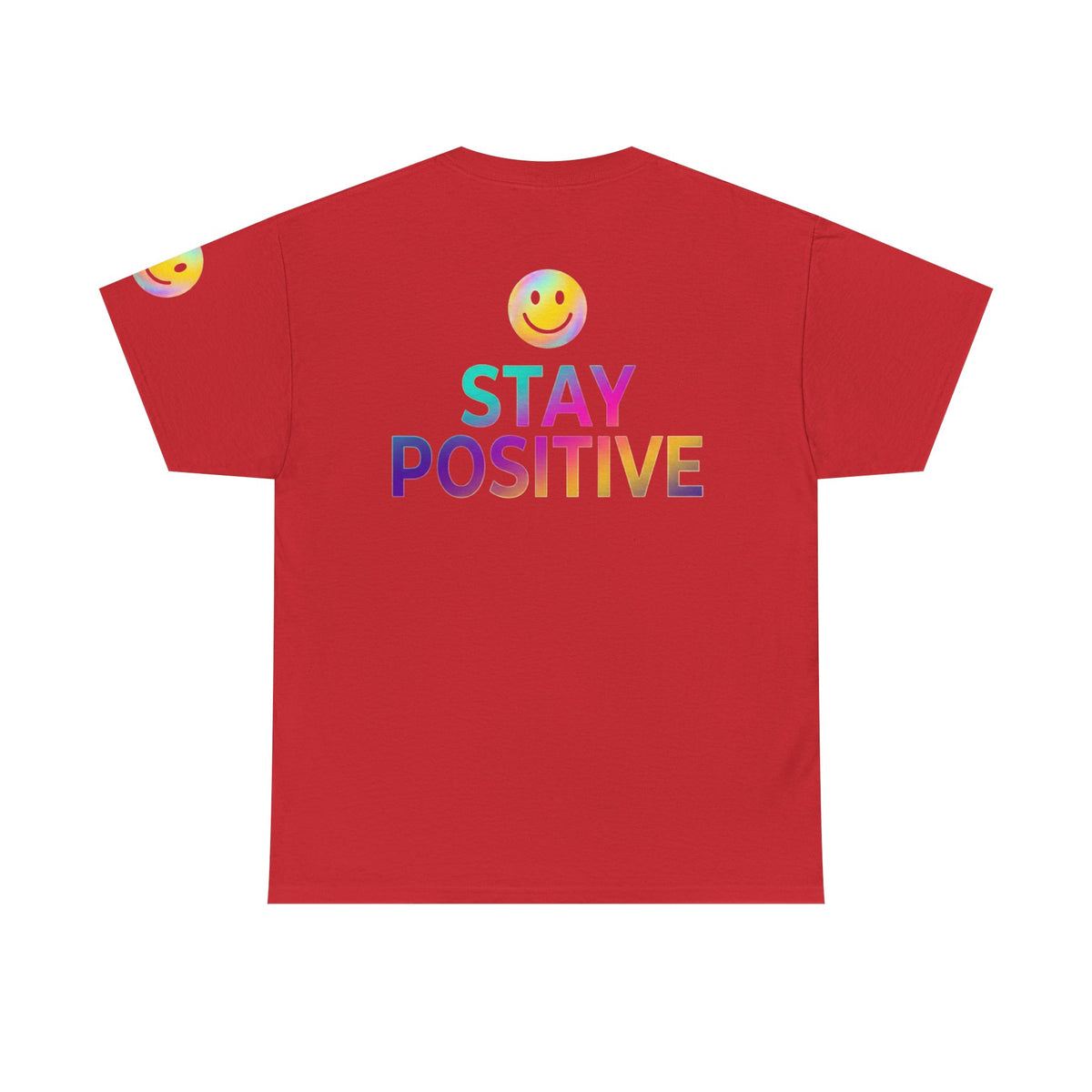 Color: Red | Stay Positive Premium Graphic Tee