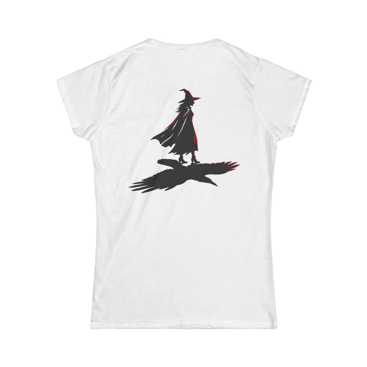 Color: White | Witch With Raven Shadow Women's Tee