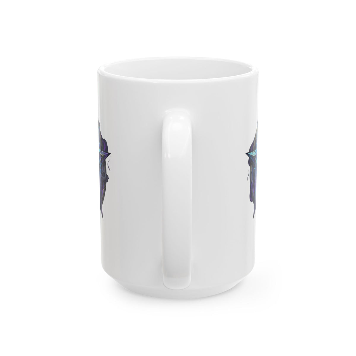 "Cosmic Spectrum Pentacle" White Ceramic Mug — Graphic