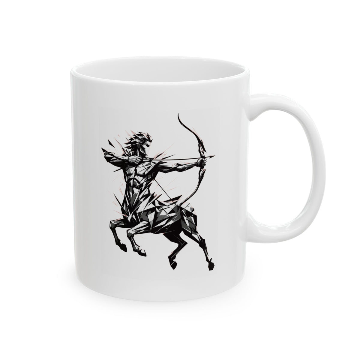 "Sagittarius The Archer Centaur" White Ceramic Mug — Graphic