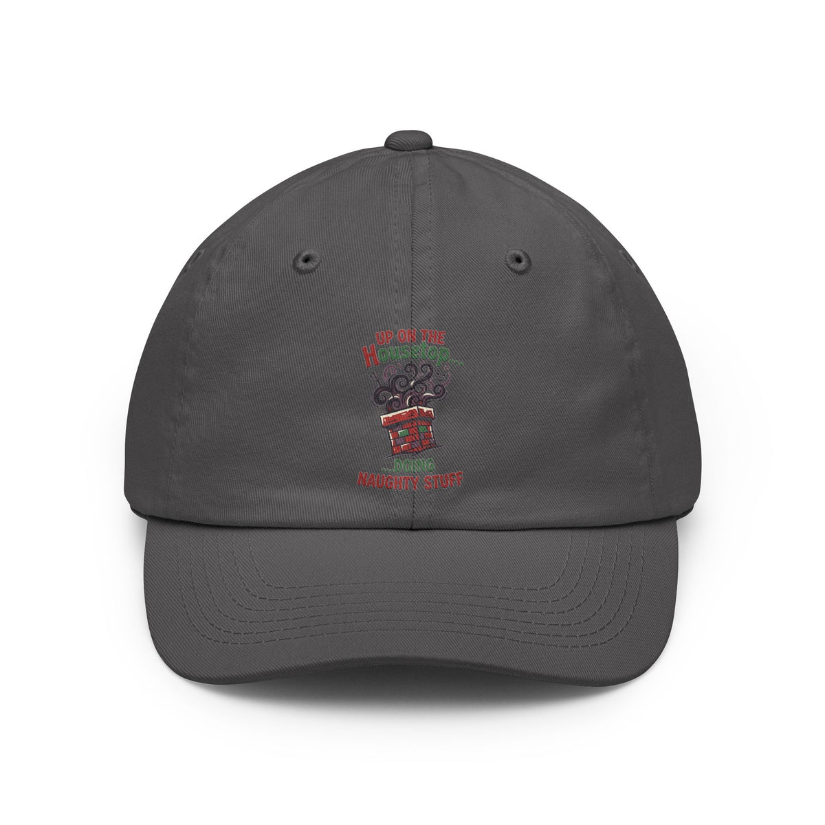 Color: Charcoal | Up On The Housetop Doing Naughty Stuff Dad Hat