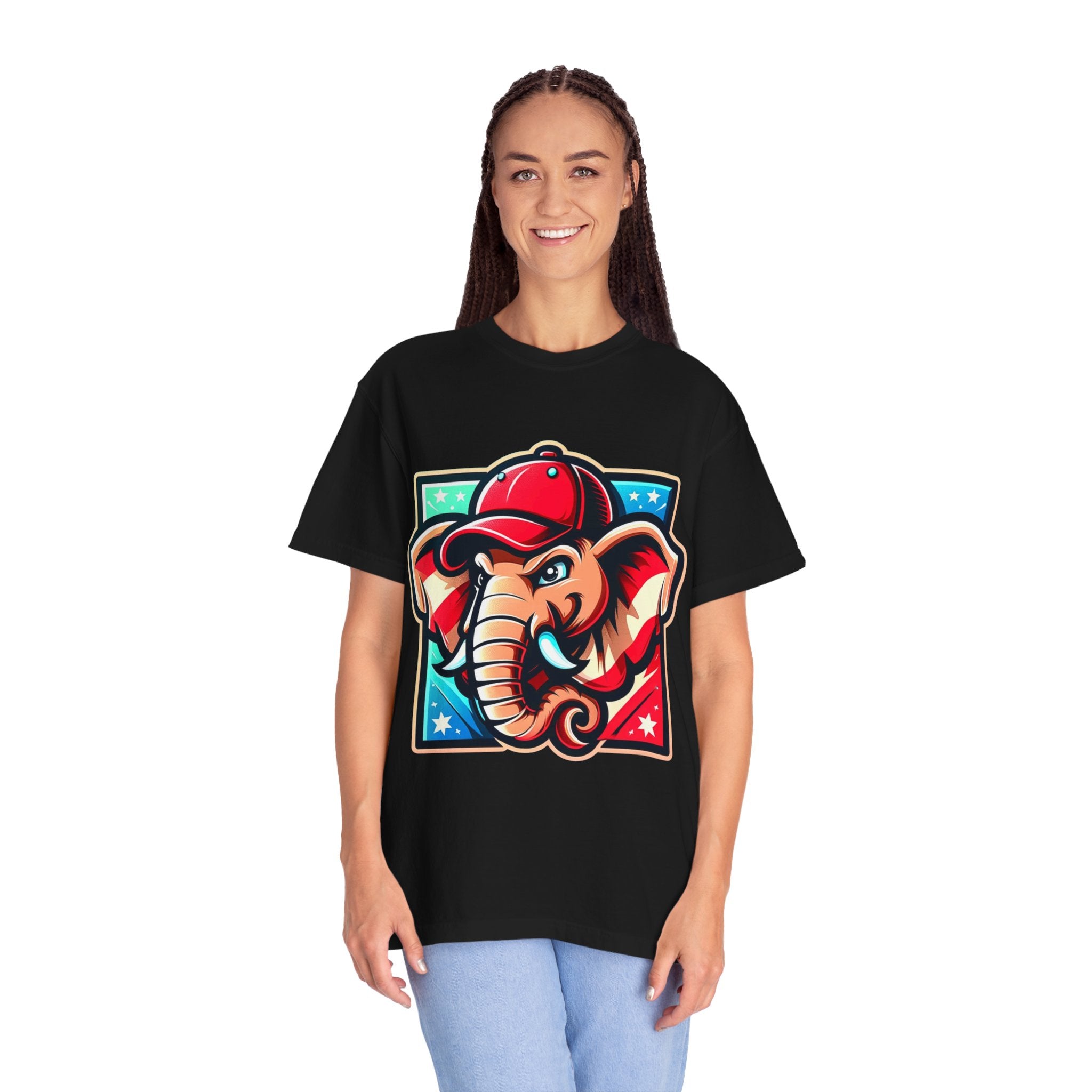 "The Patriot Elephant" Unisex Garment-Dyed T-shirt