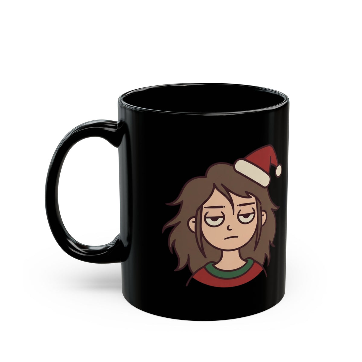 "Christmas Is Ruined" Black Ceramic Mug — Graphic