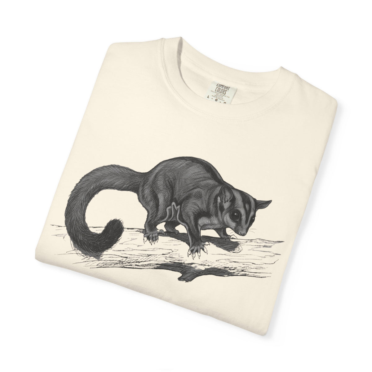 "Pencil Sketch Art Sugar Glider" Unisex Garment-Dyed Tee