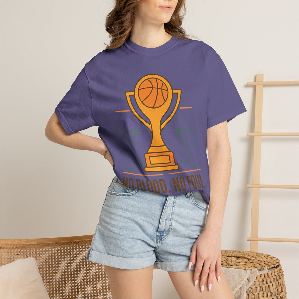 "No Blood, No Foul" Unisex Garment-Dyed T-shirt
