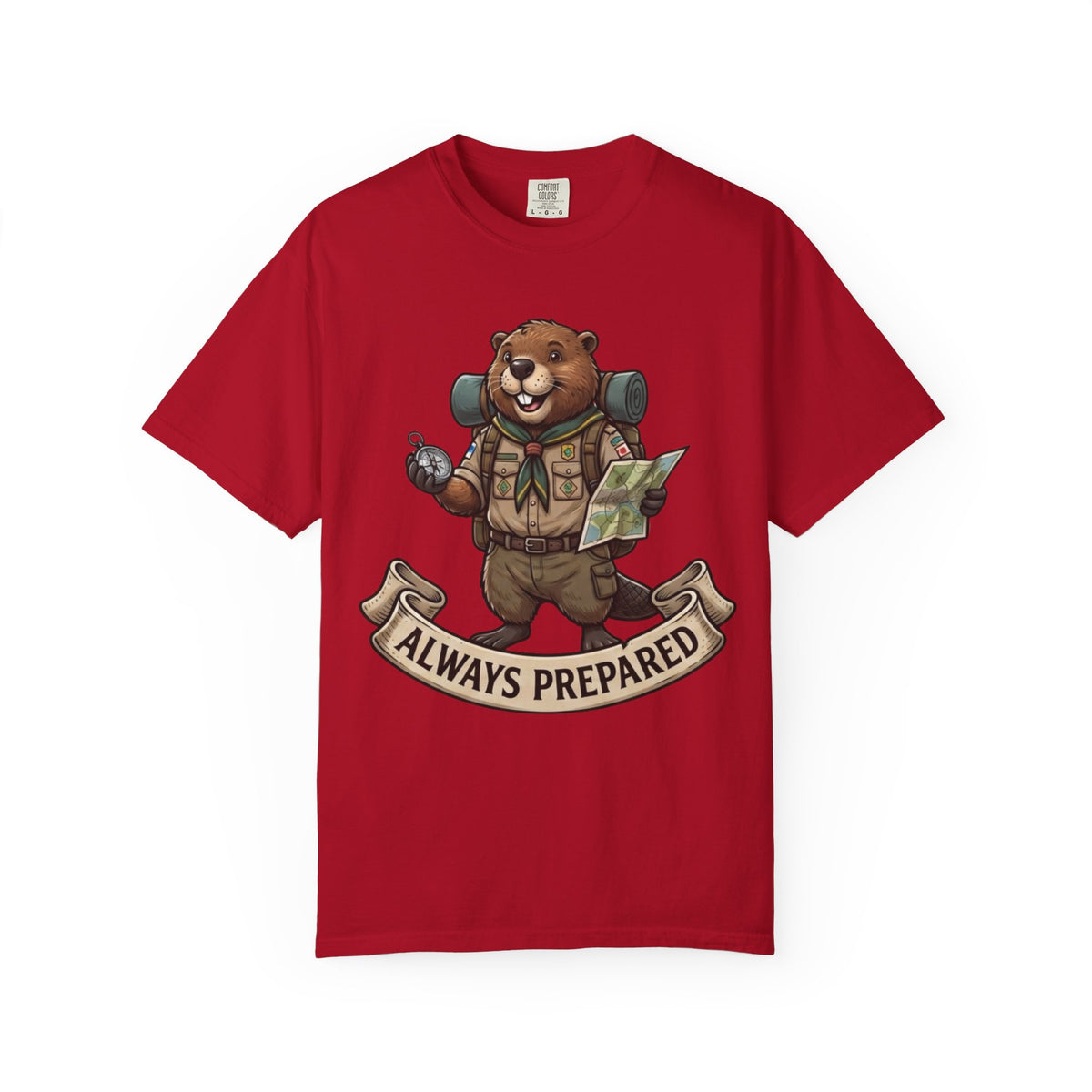 Color: Red | Always Prepared Unisex Garment-Dyed Tee