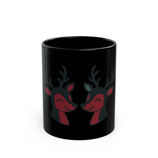 "Bad Decisions Under the Mistletoe" Black Ceramic Mug — Graphic