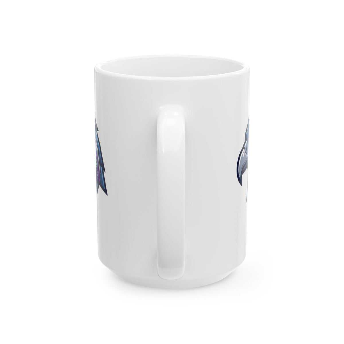 "Cyber Falcon" White Ceramic Mug — Graphic