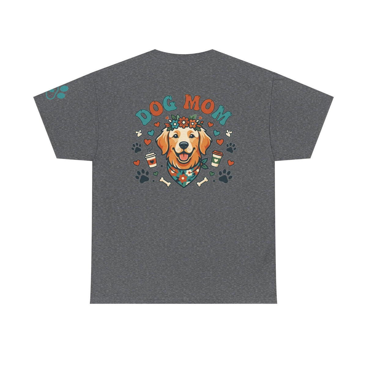 Color: Graphite Heather | Dog Mom Premium Graphic Tee