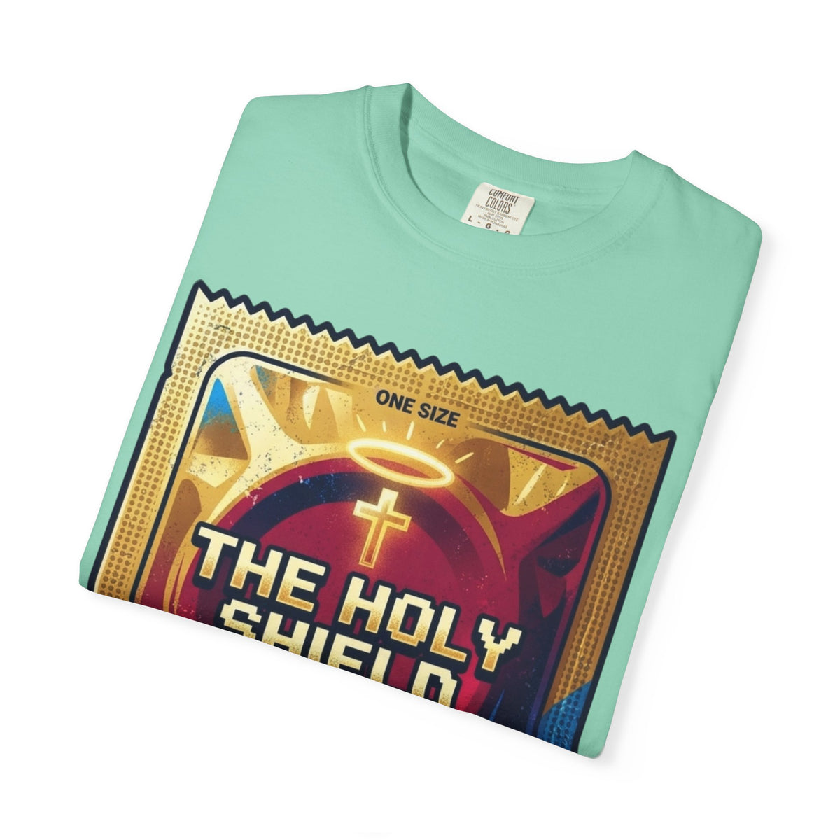 "Good Book Series The Holy Shield" Unisex Garment-Dyed Tee