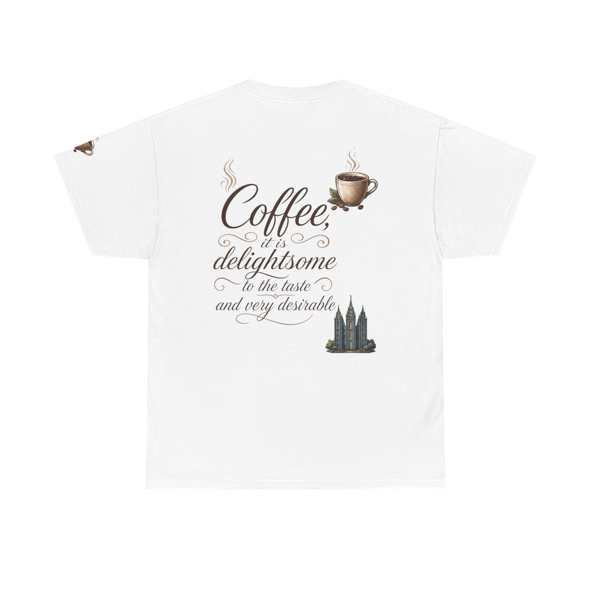 Color: White | Coffee is Delightsome Premium Graphic Tee