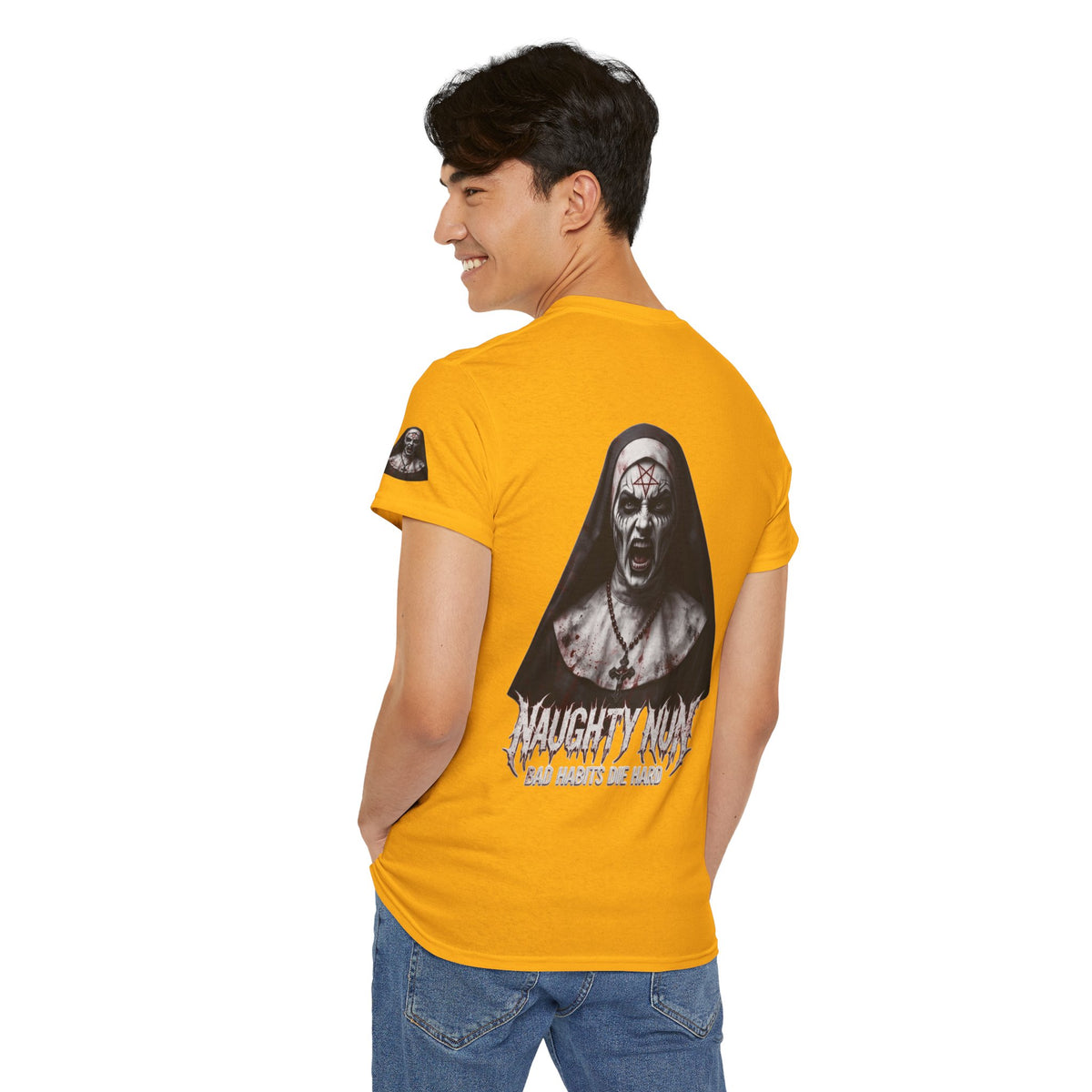 Color: Gold | Naughty Nun Premium Graphic Tee
