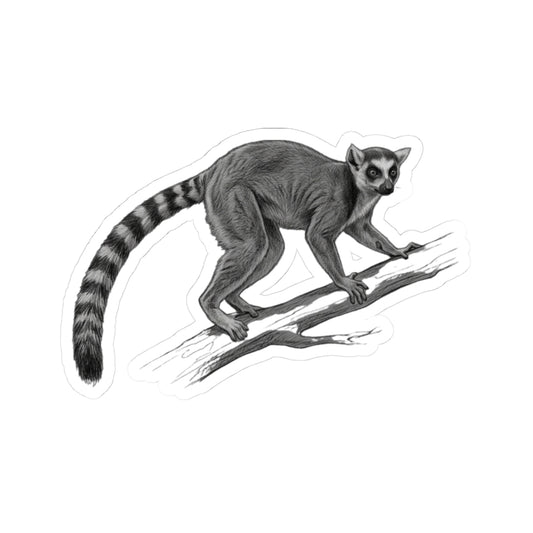 "Pencil Sketch Art Lemur" Sticker — Main