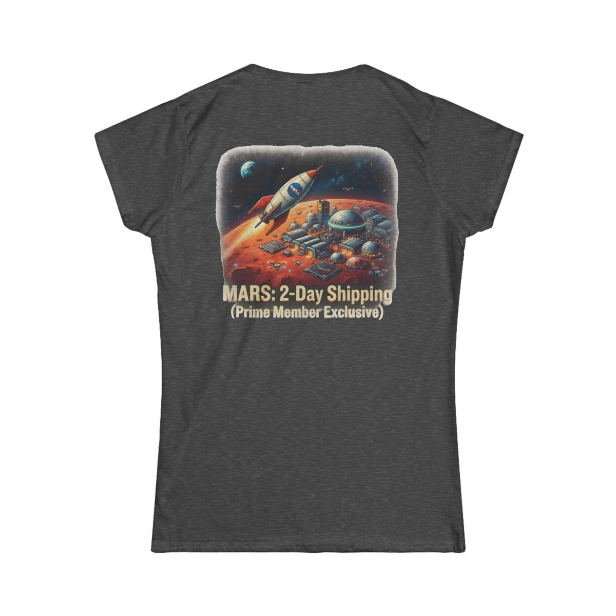 Color: Dark Heather | Mars 2 Day Shipping Women's Tee