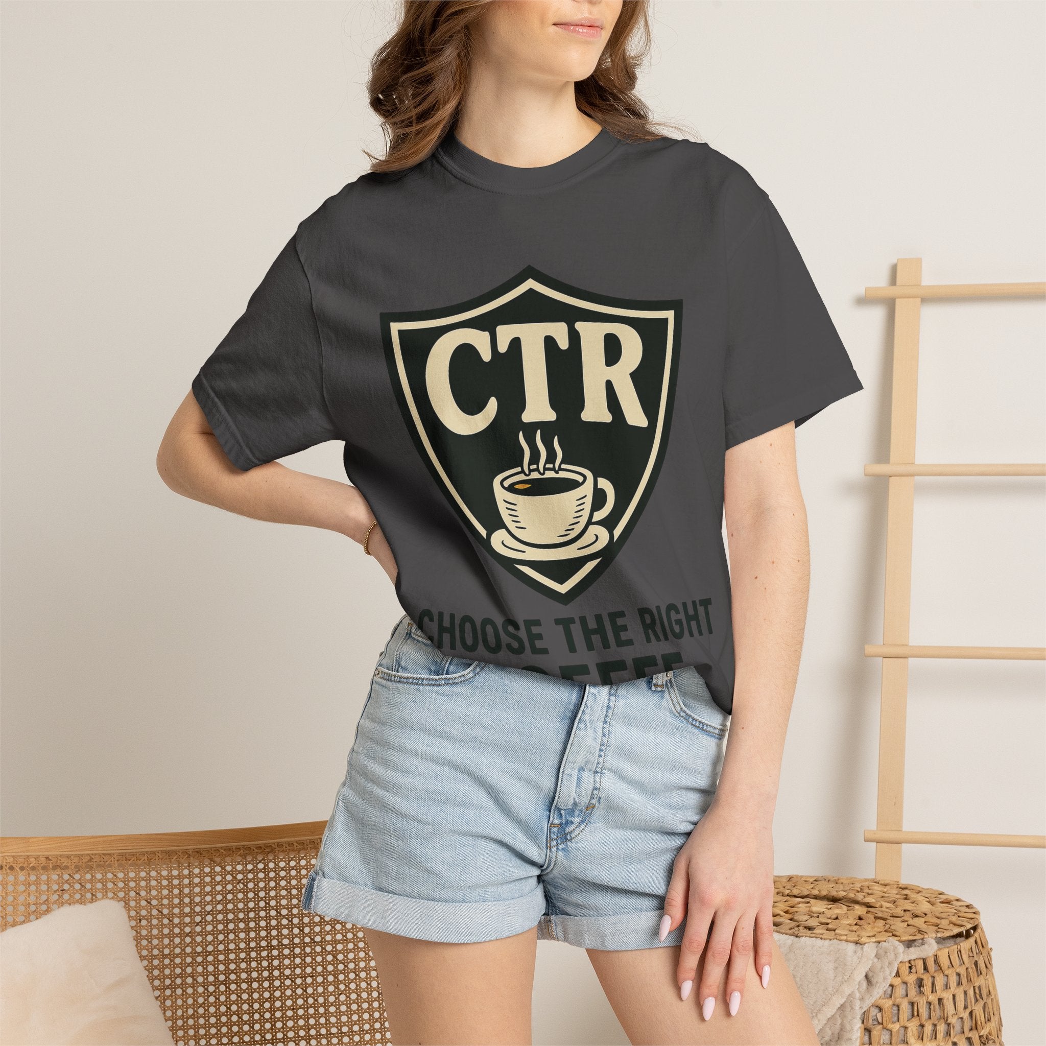 "CTR: Choose The Right... Coffee" Unisex Garment-Dyed T-shirt
