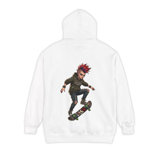 Color: White | Riot Garment-Dyed Hoodie