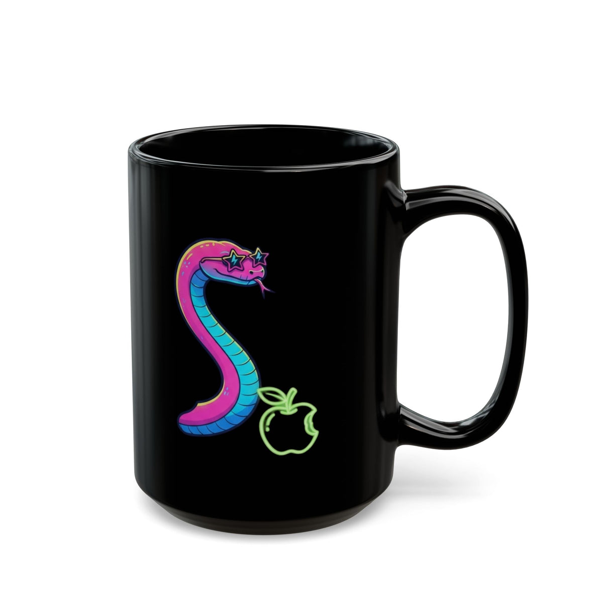 "Good Book Series Naked & Unashamed" Black Ceramic Mug — Graphic