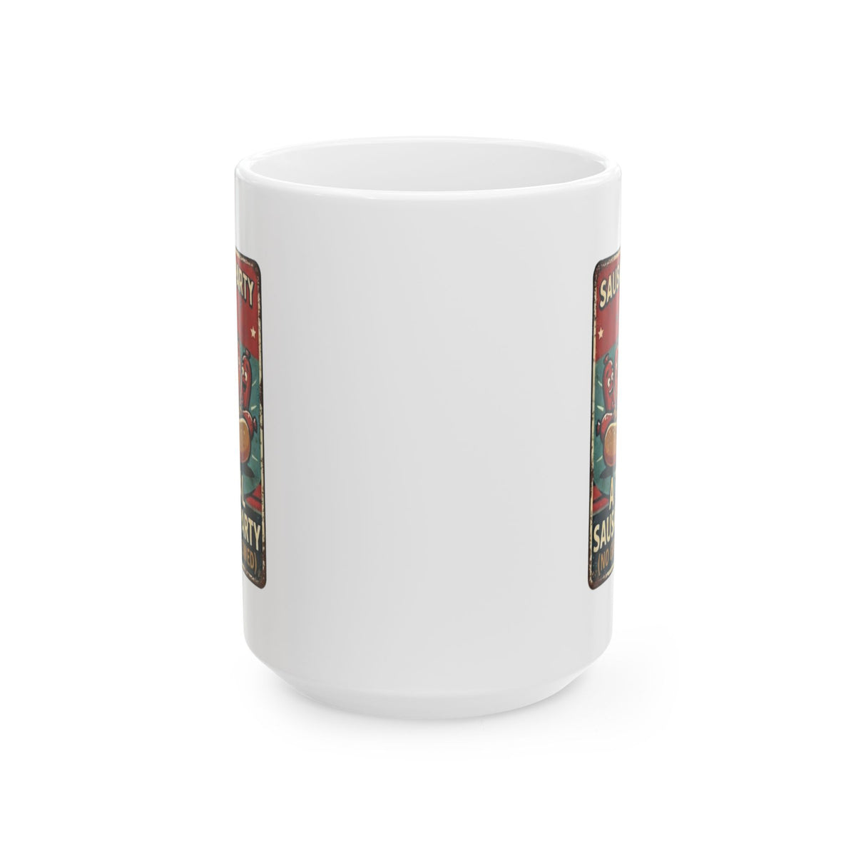 "Sausage Party" White Ceramic Mug