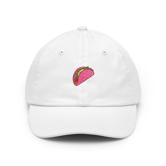 Color: White | I Love Pink Tacos Dad Hat