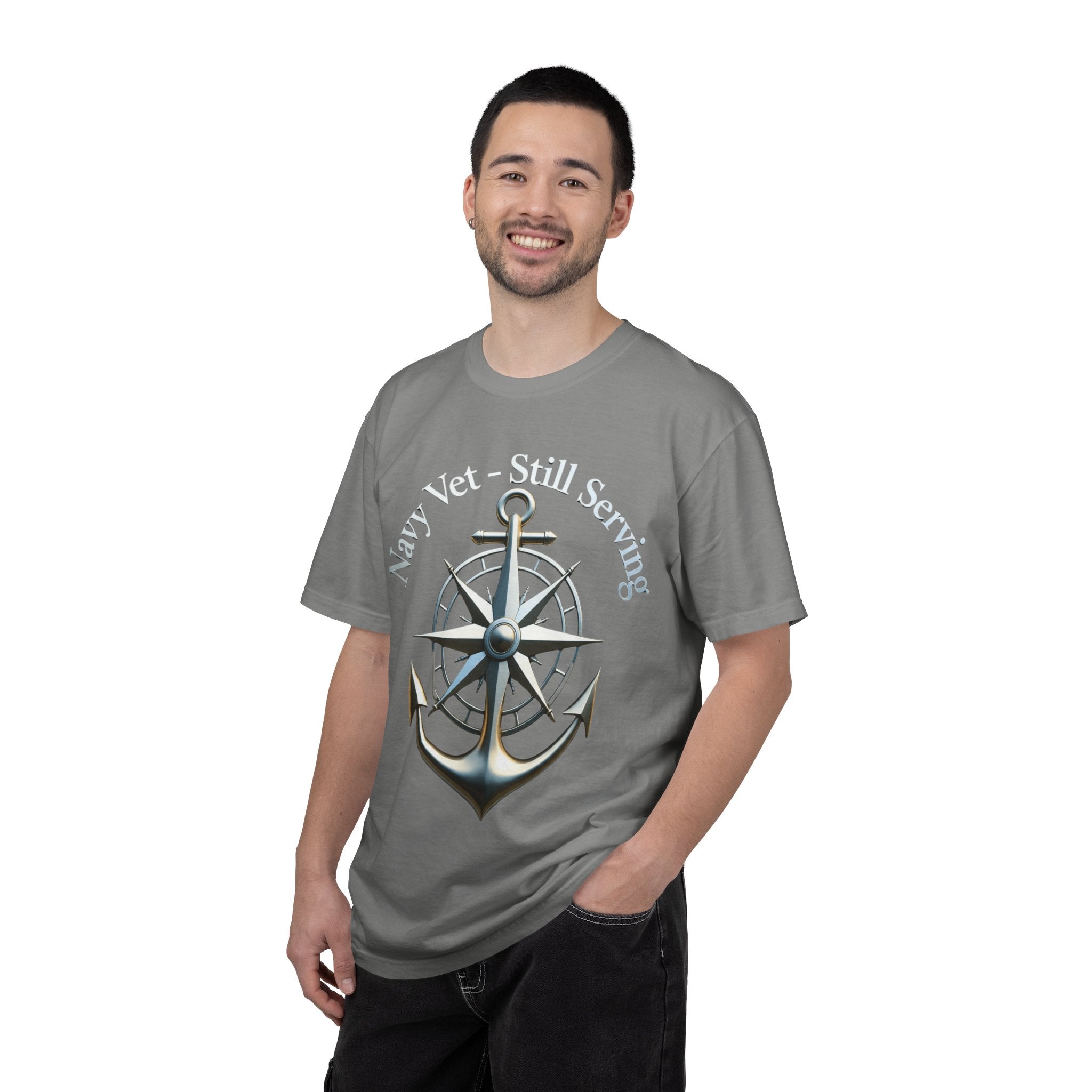 "Navy Vet Still Serving" Unisex Garment-Dyed T-shirt