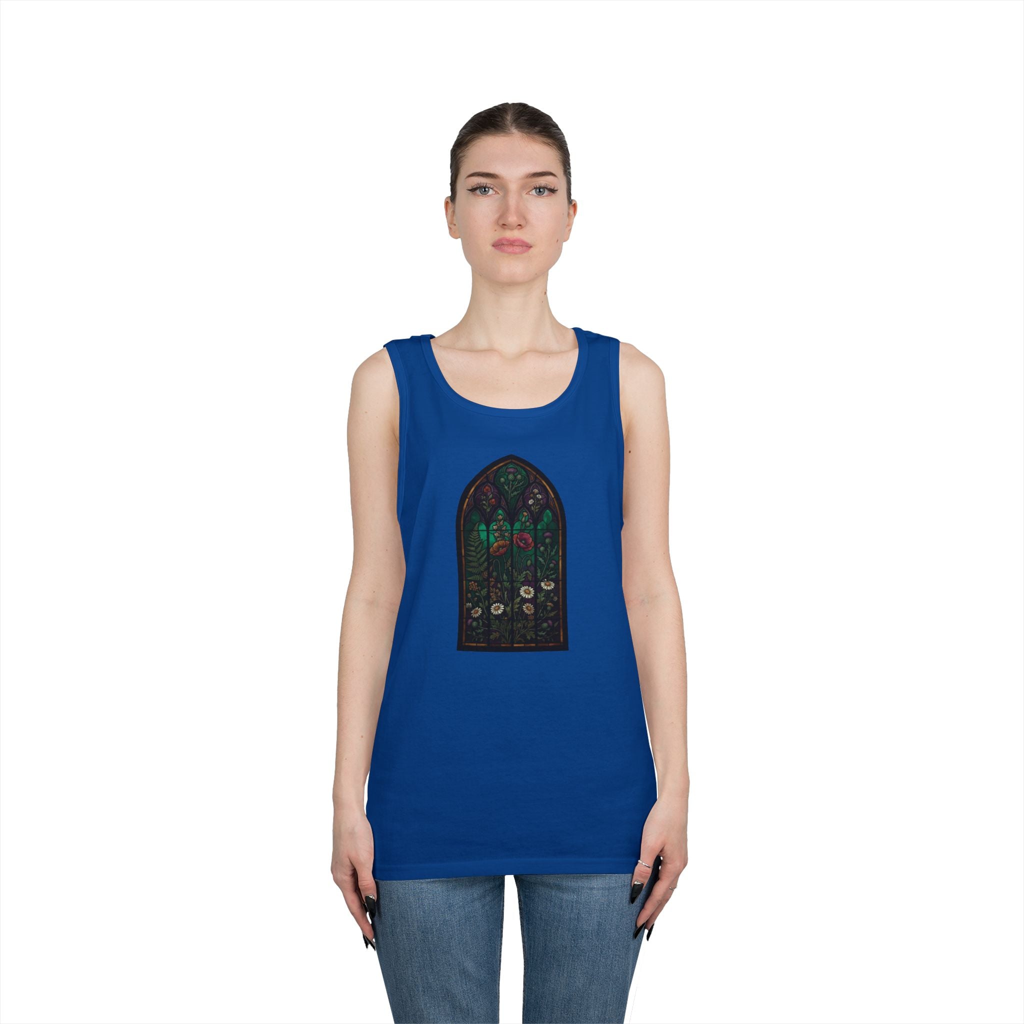 "Stained Glass Floral" Tank Top