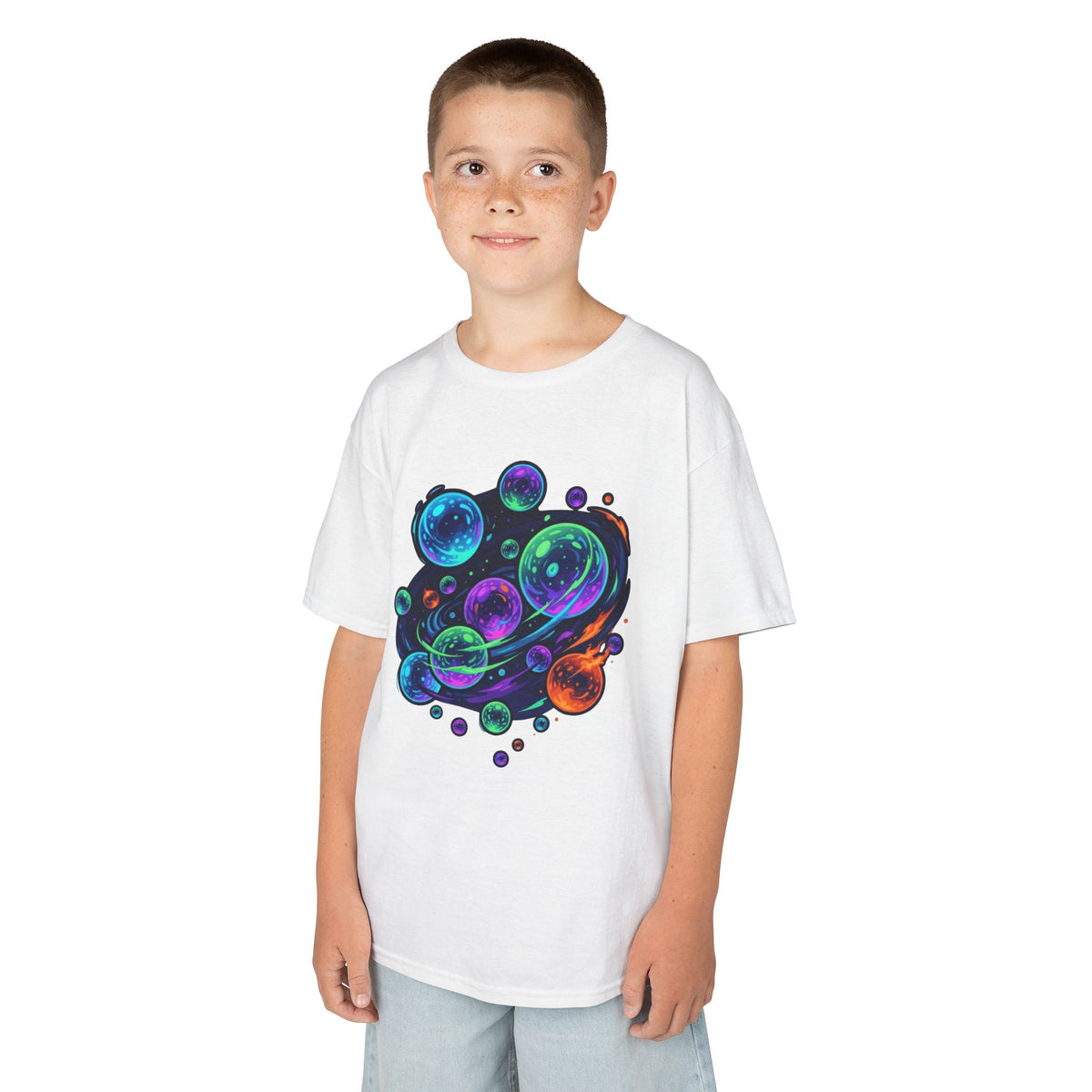 Color: White | MinMin Lights (Australian Folklore) Kids Tee