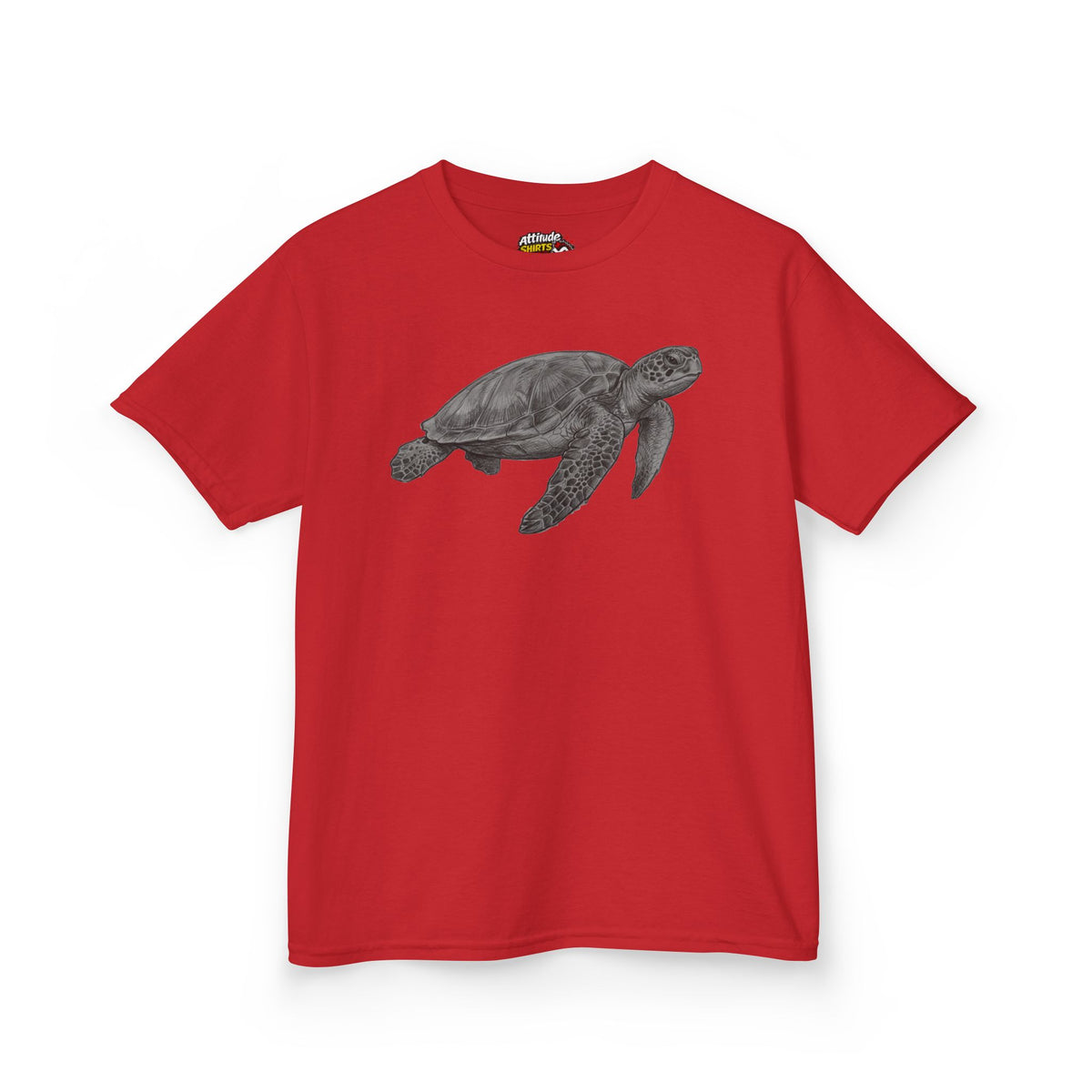 "Pencil Sketch Art Sea Turtle" Kids Tee