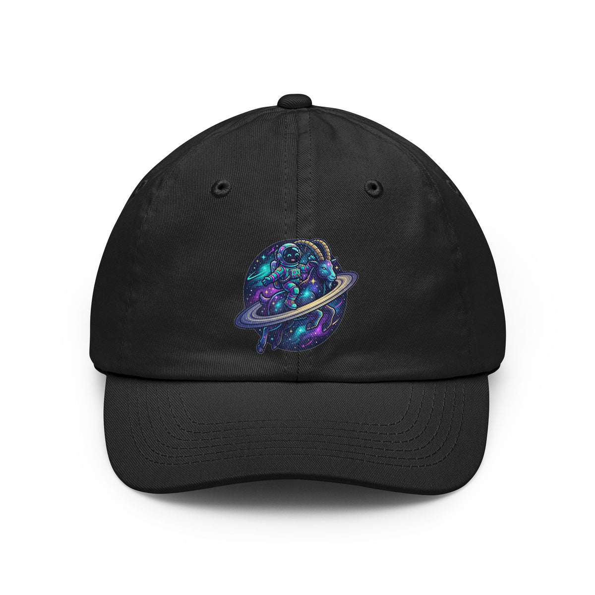 Color: Black | Space Explorer Capricorn Dad Hat