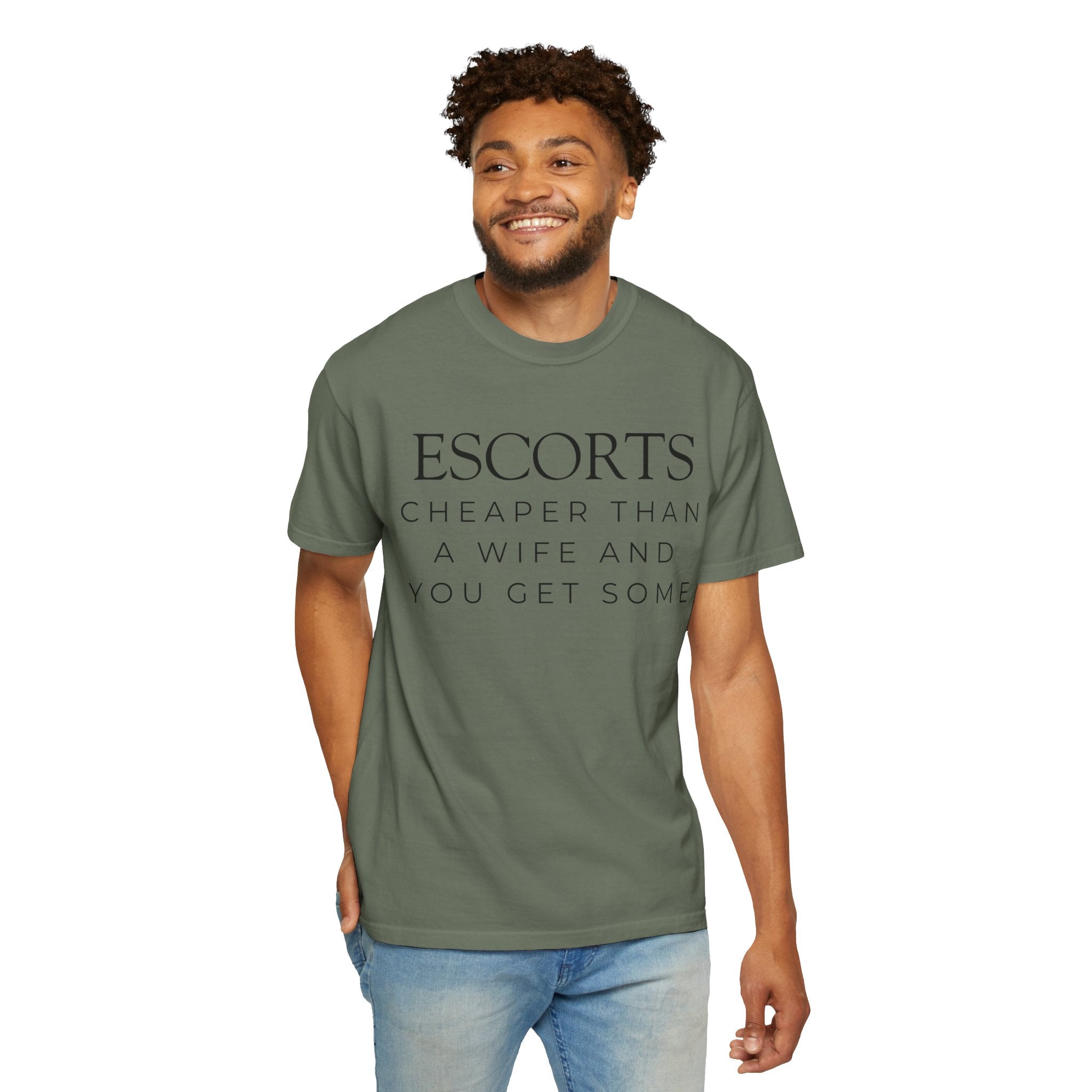 "Escorts" Unisex Garment-Dyed Tee