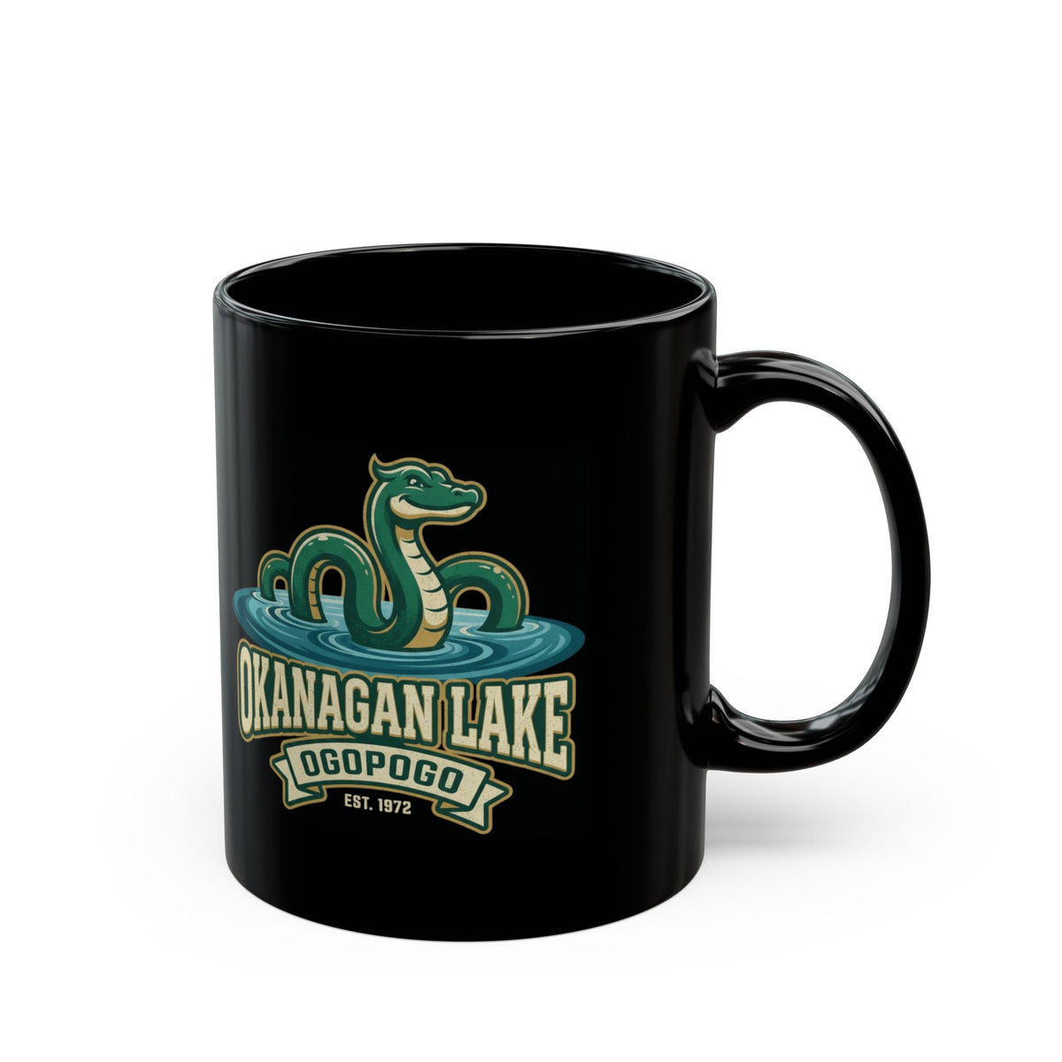 "Ogopogo (Canada)" Black Ceramic Mug