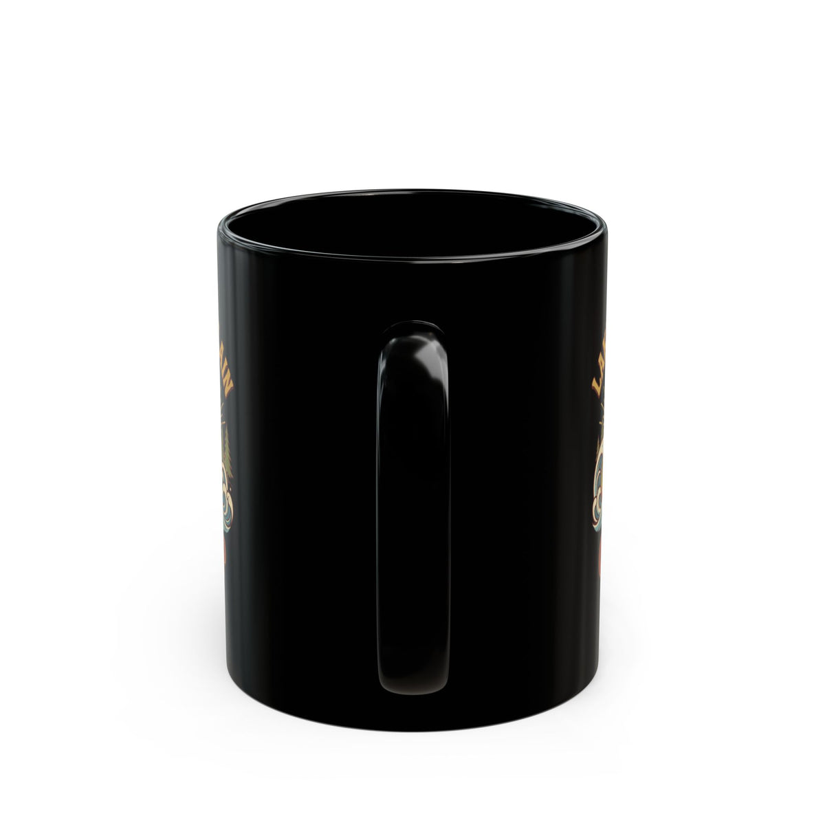 "Champ (Lake Champlain)" Black Ceramic Mug