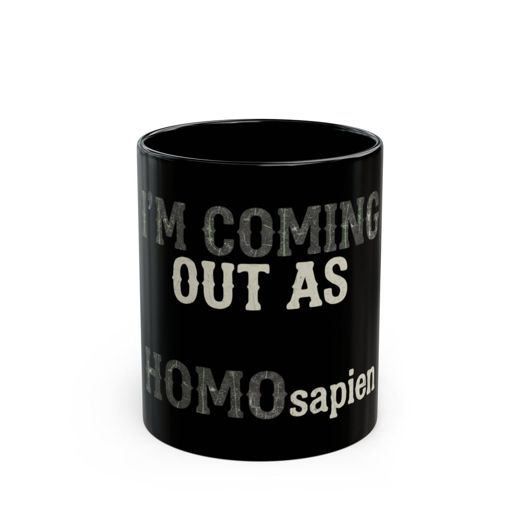 "I'm Coming Out" Black Ceramic Mug